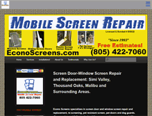 Tablet Screenshot of econoscreens.com